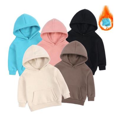 China Winter 2-10 Years Solid Color Children Kids Long Sleeve Sports Boys Casual Pullover Hoodie Breathable Winter 2-10 Years for sale