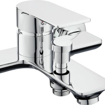 China Without Shower Mixer Brass Wall Mounted Widespread Cold And Hot Sliding Bar Bathtub Faucet for sale