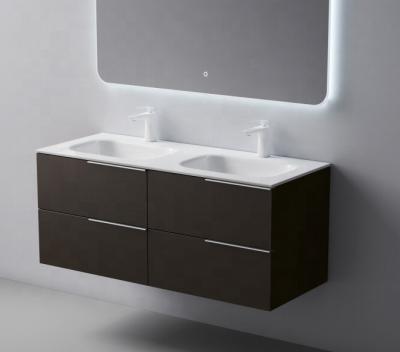 China Environmental Friendly Modern Double Sink Bathroom Vanity , Vanity Bathroom , Bathroom Cabinet Set With 4 Drawers for sale