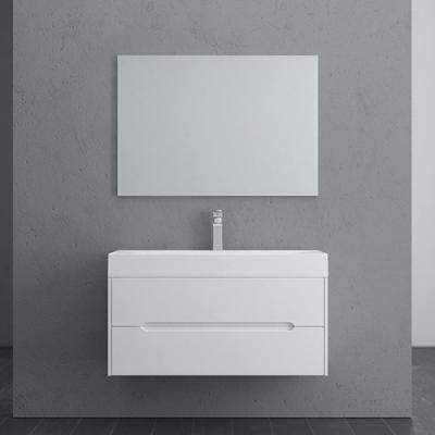 China Environmental Friendly Modern Simple Bathroom Shower Furniture Vanity With Mirror for sale