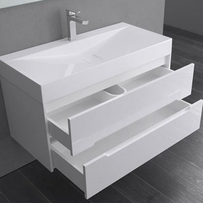 China Environmental Friendly Bathroom Vanity , Modern Vanity Bathroom , Wooden Bathroom Cabinets for sale