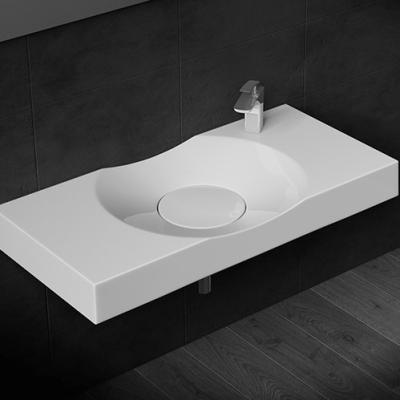 China Modern White Bathroom Wash Basin Mineral Cast Wash Basins Countertops Artificial Stone Sinks for sale