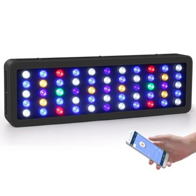 China BT Control Wholesale Dimmable LED Aquarium Light WiFi Control Coral Reef Tank LED Lighting for sale