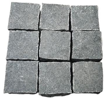 China Modern black cube natural stone for pavement for sale