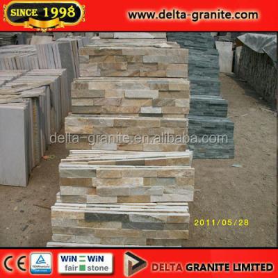 China M Style Natural Black Slate Cultured Stone Wall Panel for sale