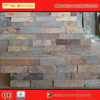 China M Style Stone Veneer Cladding, Nailed Stone, Natural Stone Panels Stepped Cut, Wall Register for sale