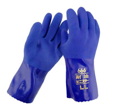 China It is suitable for work and paint oily work in machinery professional manufacturing cheap Oil-resistant PVC non-slip wear-resistant gloves for sale