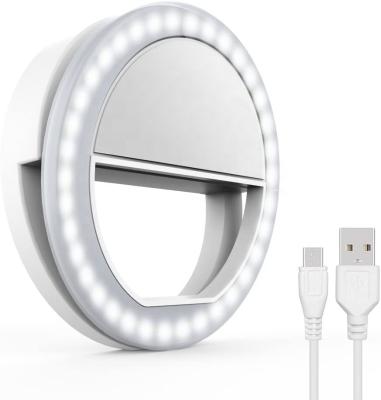 China 2 in 1 Functions Dimmable Selfie Ring Light for Phone Laptop Tablets Camera Video Photography LED Rechargeable Circle Light for sale