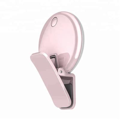 China 2 in 1 Newest Cell Phone Functions Clip Fill Light Rechargeable Portable Led Snap Selfie Ring Light for sale