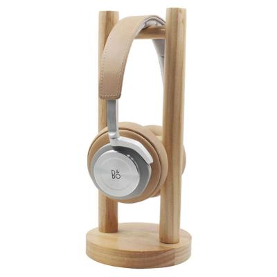 China Perfect Sound 2021 Hot Selling Wooden Earphone Stand Creative Display For Bracket For Headset Single Holder Stand Hang Non-slip Space Saving for sale