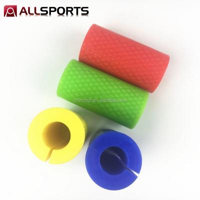 China Dumbbell Hand Grip Silicone Gym Barbell Durable Rubber Ball Grabs For Weightlifting, Pull Up, Fat Bar Weightlifting for sale