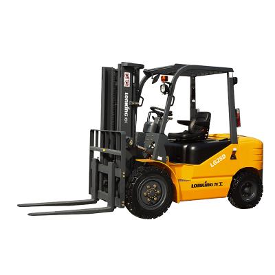 China LONKING Hotels Diesel Forklift LG25D Power Supply Forklift For All Tarrein Forklift Diesel Fuel Consumption for sale