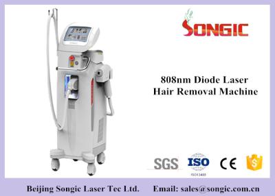 China 600w High Power 808nm Diode Laser Hair Removal Machine Vertical Type White Color for sale