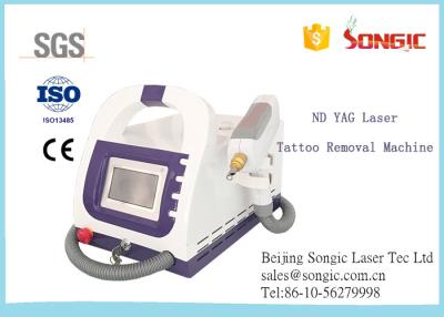 China Portable Q Switch ND YAG Laser Tattoo Removal Machine / Age Spot Removal Machine for sale