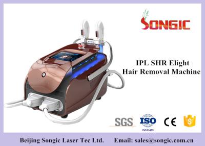 China Máquina portátil da remoção do cabelo de SHR IPL, máquina do rejuvenescimento da pele com punho dobro à venda