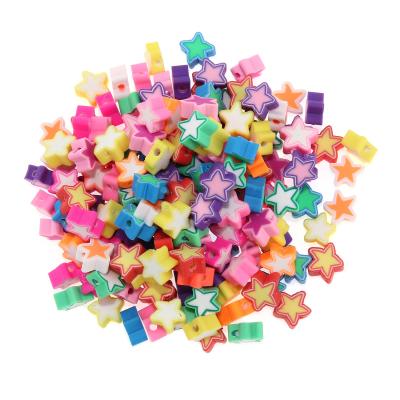 China Jewelry Making 200 Pcs 10mm Mixed Color Jewelry Making Accessories Stars Polymer Clay Beads For DIY Craft for sale