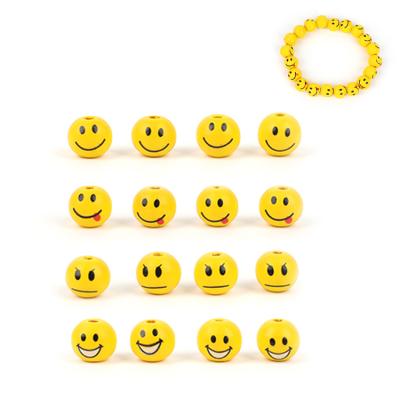 China 100 Pcs Eco - Friendly High Quality Yellow Loose Beads Wooden Beads For DIY Jewelry Making for sale