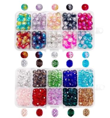 China Bracelet Making 400pcs High Quality 8mm Assorted Colors Crystal Glass Beads For Jewelry Making for sale