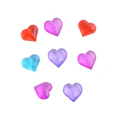 China 500g Abundant And Colorful Assorted Heart Shapes Crystal Beads Plastic Crystal Charms Diy Gemstones for sale