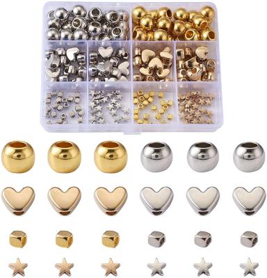 China 200 Pcs E-Co Friendly Assorted Shapes Large Hole European Loose Spacer Beads Plastic Beads For Jewelry Making for sale