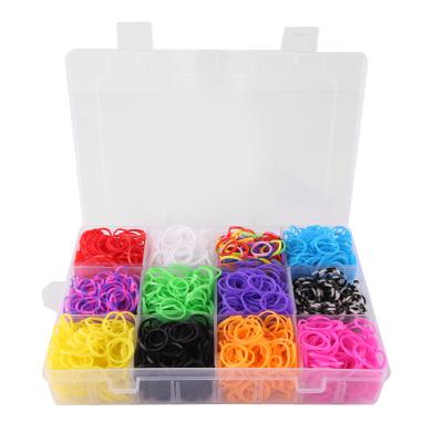 China Hot Sales 900+ Pcs Colorful Elastic Bands Refill Loom Set Charms Pony Beads For Bracelet Making for sale