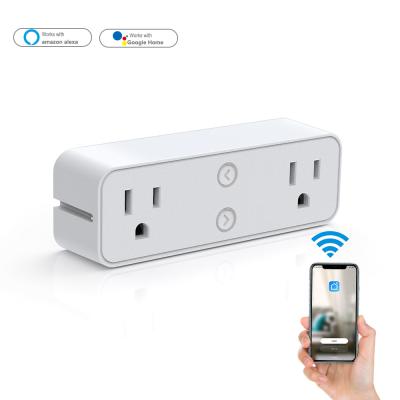 China US Home Automation Alexa 220V Homekit Electric Iot Mobile Remote Control Standard Radio Extend WiFi Smart Plug With Alexa Voice Remote Control for sale