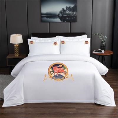 China Pillow Case 4pcs High Quality 100% Organic Cotton Quilt Cover Sheet Nondisposable Set Bed for sale