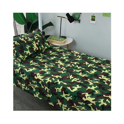 China TWILL Factory Price Customized Twill Camouflage Weave Color 3 Piece Bedding Quilt Cover Set Sheet for sale