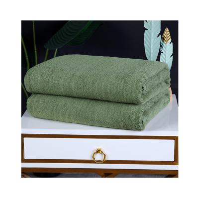 China 100% Cotton Premium Organic 900g Cotton Towel Comforter Toweling Blackish Green Best Bed Cover for sale