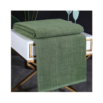 China 100% Cotton Wholesale Price Bed Towel 820g Cotton Terry Cloth Organic Military Green 100% Bed Blanket for sale