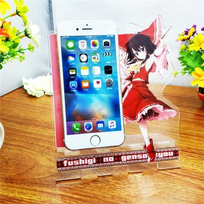 China Decoration Free Sample Offset CMYK Print Custom Acrylic Smart Phone Holder Cell Phone Frame for sale