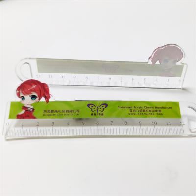 China School Stationery Ect Free Sample CMYK Printing CNC Customized Acrylic Ruler Straight Plastic Ruler For School And Office for sale