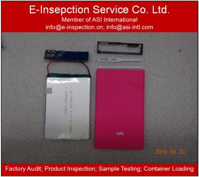 China Shenzhen Power Bank Mobile Phone Accessories Pre Final Inspection Shipping Inspection Services In China | wechat: ASI-China2018 E-inspection for sale