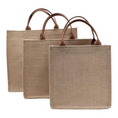 China Handled Burlap Shopping Jute Bag for sale