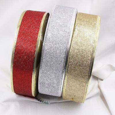 China Art Decor Hot sales Merry Christmas Ribbon bow Party Decoration Wedding window ornament ribbons for sale