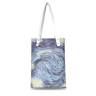 China Minimalist Specially Designed For Women Tote Bag Canvas Bag Van Gogh Oil Painting Printing Handbag Wholesale Customization for sale