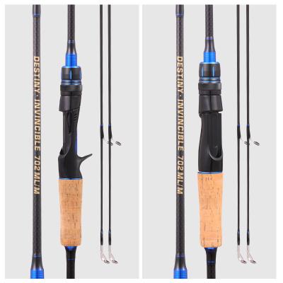 China Wholesale 2 Sections Seawater Fishing Tackle Carbon Spinning Casting Fishing Rod Hard Carbon Fishing Rods for sale