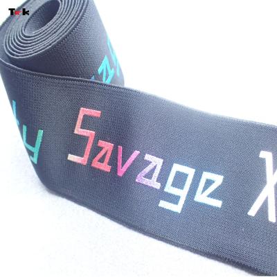 China Elastic Ribbon Nylon Jacquard Elastic Waistband Customized Premium Brand Logo Polyester Support for sale