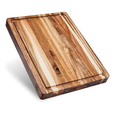 China Viable Wooden Cutting Board with Juice Groove, Matching Compartment 16x12x1.5 in (Gift Box Included) for sale