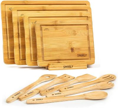 China Viable bamboo wooden cutting boards for kitchen, chopper set, wooden chopping boards for sale