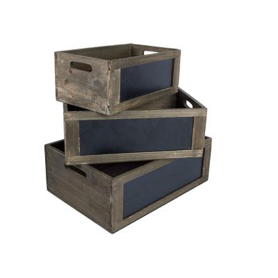 China High Quality Viable Brown Wooden Vegetable Crates Storage Box Nesting Decoration Wooden Crates for sale