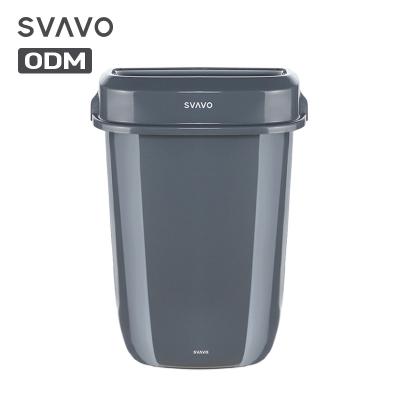 China Sustainable Hygienic Floor Standing Bin Cup Luxury Plastic Leather Trash Can for sale