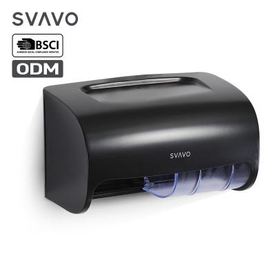 China Eco-friendly SVAVO Double Roll Toilet Paper Tissue Paper Dispenser With Phone Holder for sale