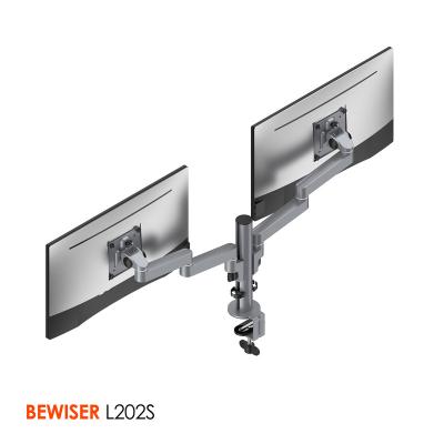 China Aluminum Alloy Dual Monitor Flexible Arm LCD Monitor Arm LCD Monitor Swing Arm (BEWISER L202S) for sale