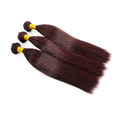 China Aleesha Hair Brazilian Raw Hair Bundles Wholesale , Extensions Double Weft Cheap Hair Weaves Straight Hair Cuticle Ailgned A-HB-STW-16& 18& 20-1B& 99J-0-57 for sale