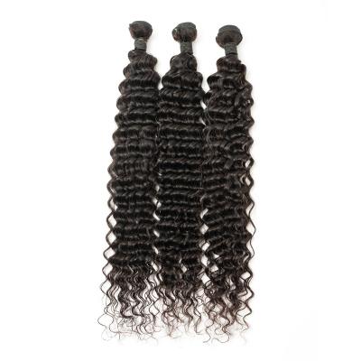 China Cheap Pulled Human Hair Double Raw Hair Bundles, Wholesale Unprocessed Remy Hair Deep Wave Hair, Cuticle Aligned 10a Hair A-HB-DW-30-Natural-0-41 for sale