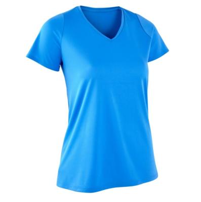 China Sports Breathable Quick Dry T Shirts Flowing Tops Yoga Loose Fit Blank T Shirt Women Running Shirts for sale