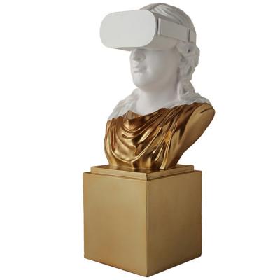 China Europe Light Luxury Character Resin Statue Creative Home Sculpture Ornaments David Plaster Art Head Home Living Room Decoration Crafts for sale