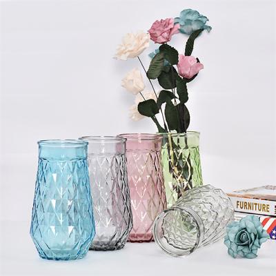 China Items Vases New Product Ideas 2022 Vases Flower Glass Flower Vase Modern Home Office Accents Colored Glass Vase for sale