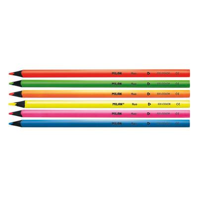 China 2021 New Arrival Practical Professional Fluorescent Pencil Kit Coloring Pencils for Kids 95 x 215 x 110 mm (24 Units) for sale